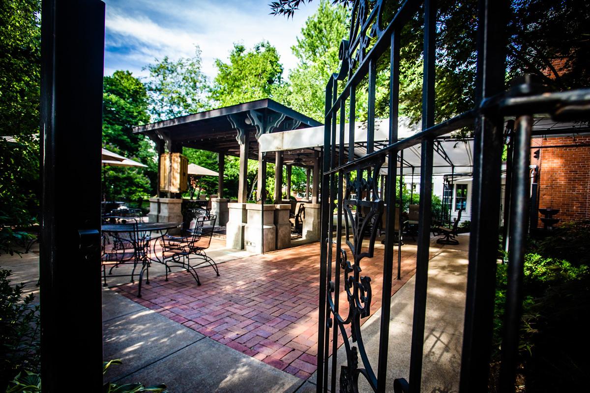 The Gaunt House patio was refurbished during the 2010s and provides an additional gathering space for social activities.